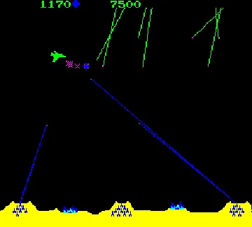 Missile Command (set 1) screen shot game playing